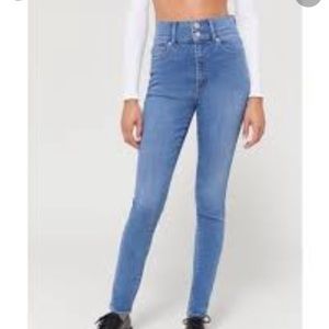 High waisted skinny jeans